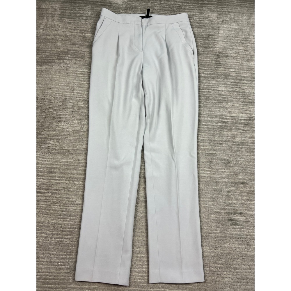 BCBGMAXAZRIA Dress Pants Women 4 Haze Klay Pleated Straight Leg High Rise Gray